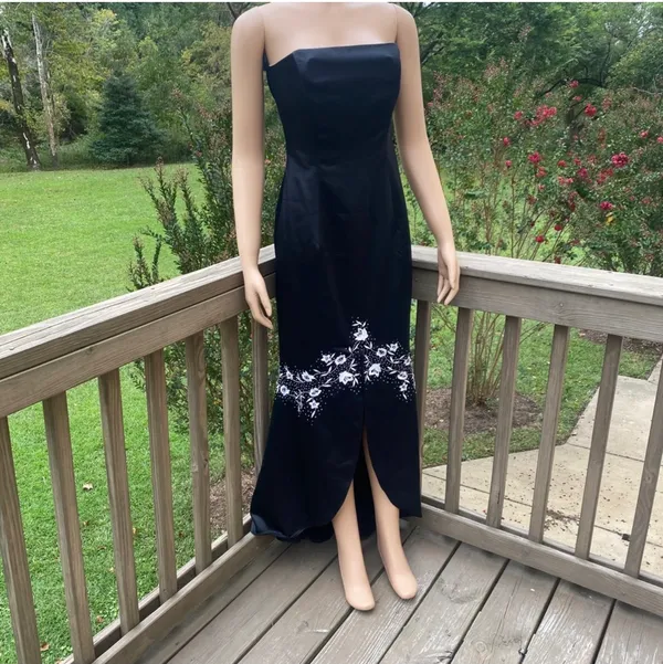 Niki By Niki Livas black high low bandeau dress - Image 2