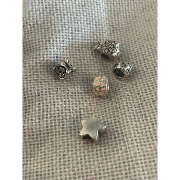 A523 charm bracket silver plated 5 pcs Gray - Image 2