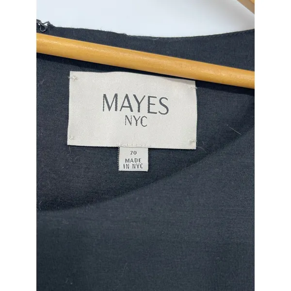MAYES NYC Sleeveless Draped Black Dress‎ Size 18 Little Black Dress - Image 4
