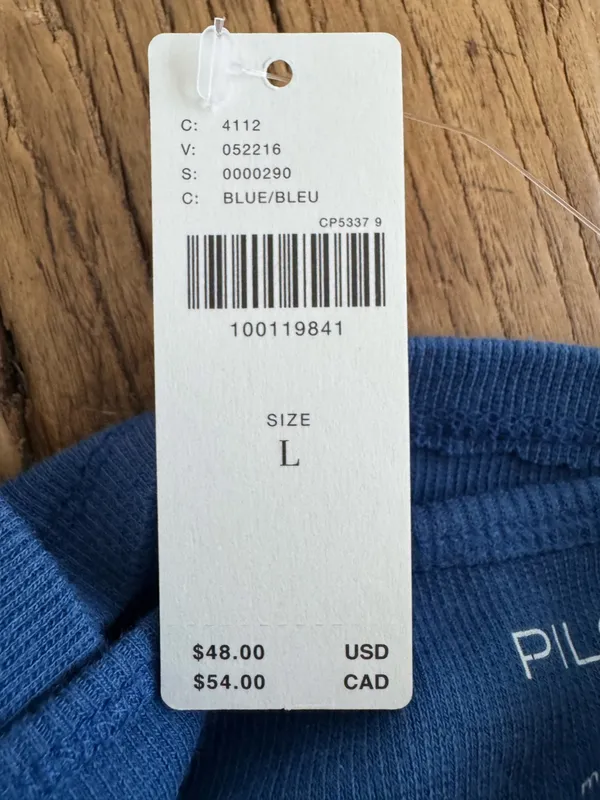 NWT Pilcro Short Sleeve Envelope Tee ~ Large Blue - Image 5