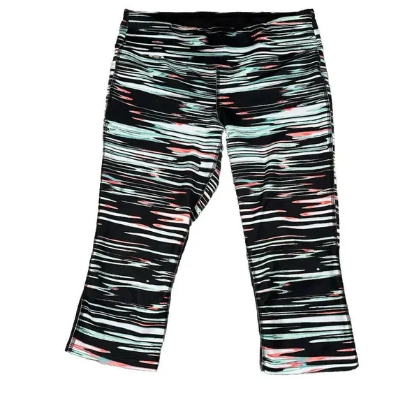 New Balance NB Dry size Large capri length‎ athletic leggings black pink green - Image 2
