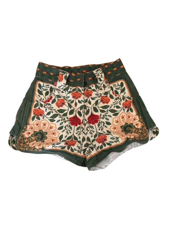 FARM Rio Sand Garden Tapestry Shorts in 27 Womens Print Cotton Twill - Image 6