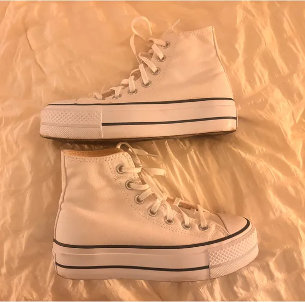 White Platform Converse High-Top - Image 2