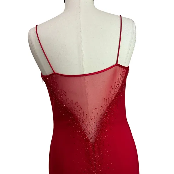 Vintage 1990s Dave and Johnny by‎ Laura Ryner Red Formal Gown Sz 11/12 - Image 7