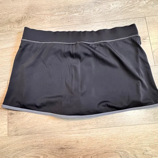 Lands' End Womens Swim Skort Bottom Size 12‎ Black Athletic - Image 3