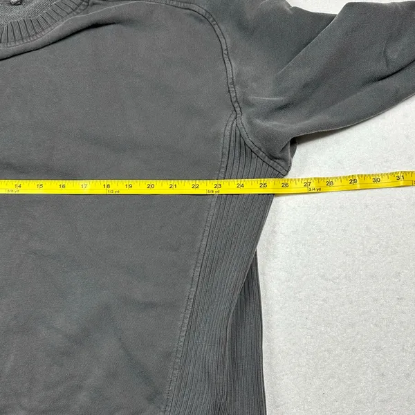 Aerie Women’s Oversized Distressed Crewneck Sweatshirt Size M Gray - Image 5