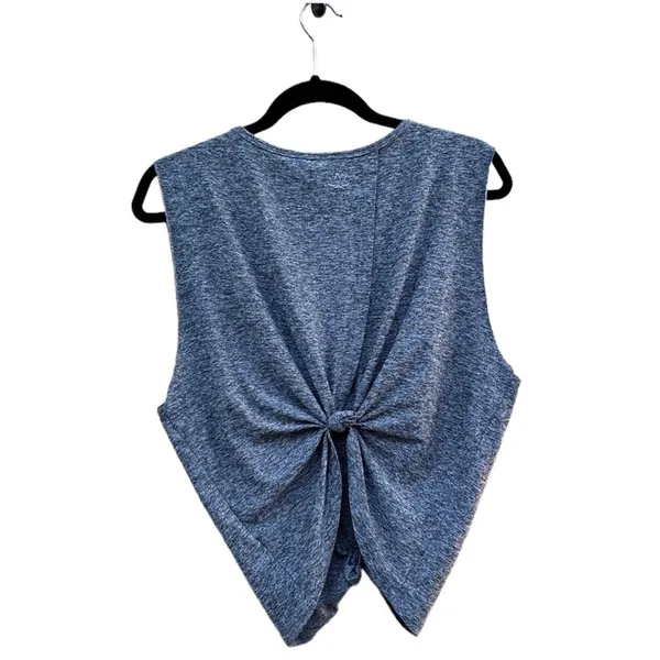 Beyond Yoga Crossroads Bralet Front Twist Gray Space Dye Crop Top Small - Image 2