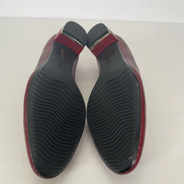 J.‎ Renee Bambalina Lizard Print Red Patent Size 8.5 NEW Career Church Holiday - Image 8