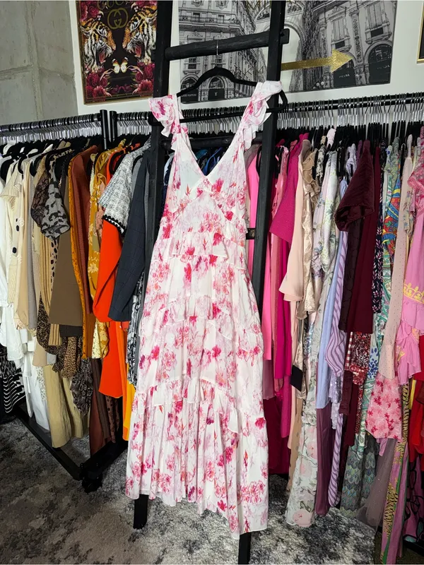 MISA Los Angeles x REVOLVE Morrison Floral Ruffle Midi Dress Women’s Small EUC - Image 7