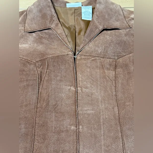 Vintage Faded Glory Boho Suede Western Jacket Bell Sleeve Retro Penny Lane L - Image 8
