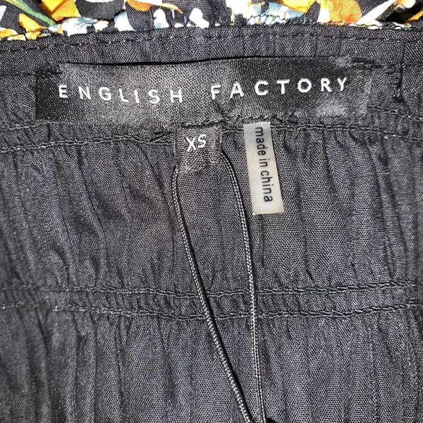 English Factory plunge V smocked floral mini dress XS - Image 6