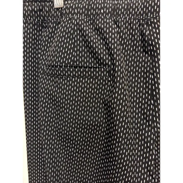 Albion Fit Black White Dash Print Jetsetter Joggers Ankle Zip Pants Womens Large - Image 7