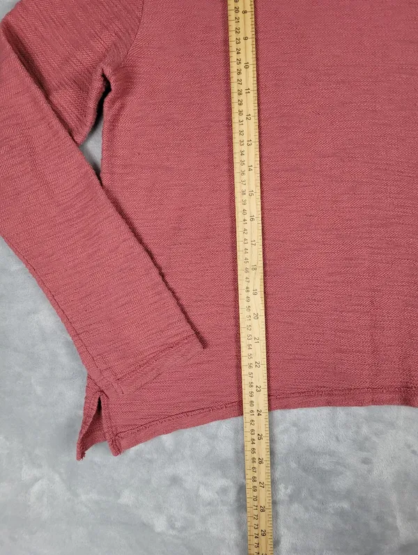 Anthropologie T.La Marsha Knit Pullover Textured Pink Long Sleeve Size M - Image 4