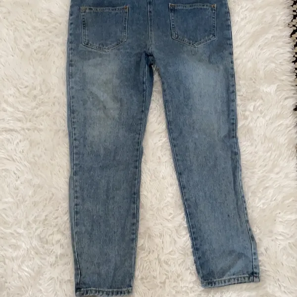 Frontwards backwards medium wash denim overalls Blue Size undefined - Image 4