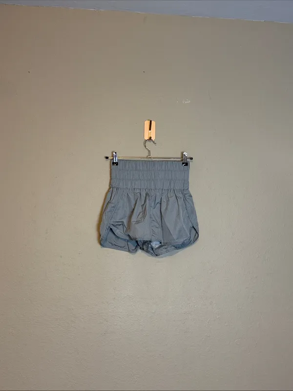 Free People Movement The Way Home Shorts Arctic Silver Grey High Waist‎ Small - Image 3