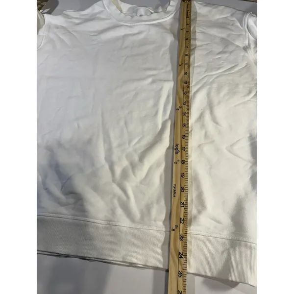 Lululemon White Perfectly Oversized Crewneck PTP 25, Best for Sz 6 - Image 3