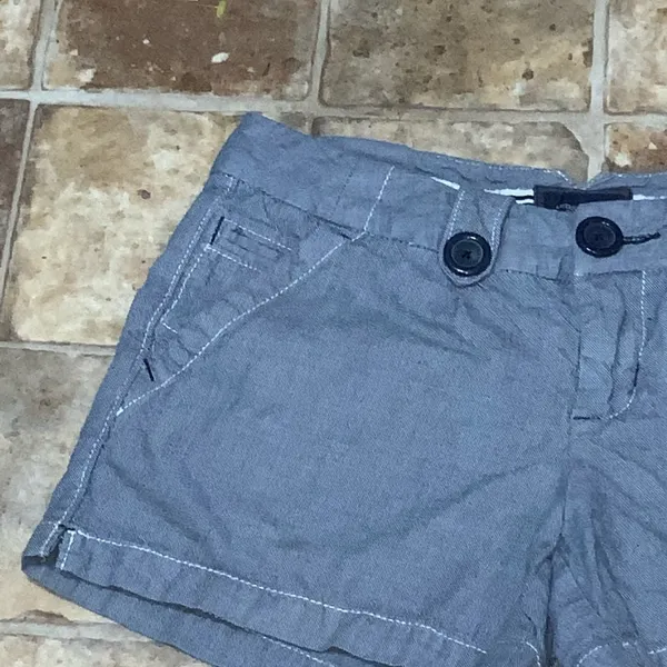 American Eagle Blue Cotton Mid Rise Shorts Size 2 - Image 5