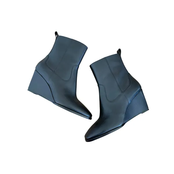 Coach Josephine Wedge Booties Women’s 8 Black Leather CW712 NWOT $278 - Image 10