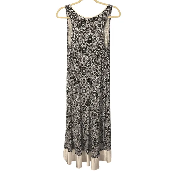 Anne Klein Womens Dress Black White Medallion‎ Paisley High-Low Size M - Image 2
