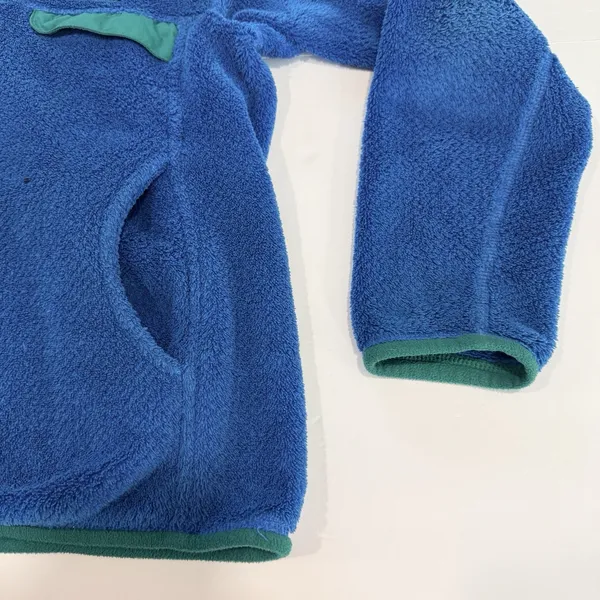 Patagonia Blue Re-Tool Snap-T Pullover Pockets Fuzzy Jacket Women's SMALL - Image 4