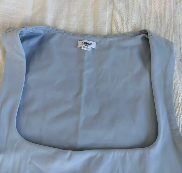 Garage light blue scoop neck tank top - Image 2