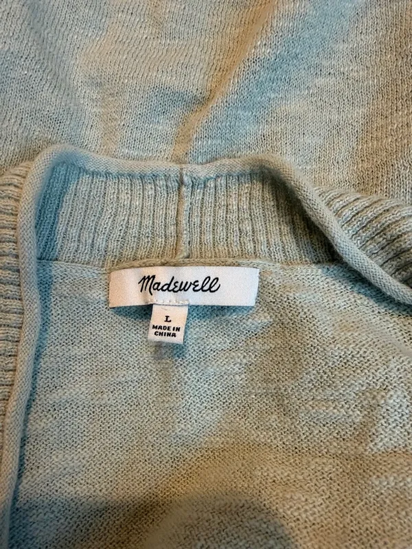 MADEWELL light green cardigan - Image 3