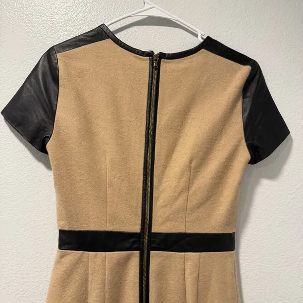 Club Monaco Size-0 Womens Dress Wool‎ Blend Lined with Leather Trim - Image 12