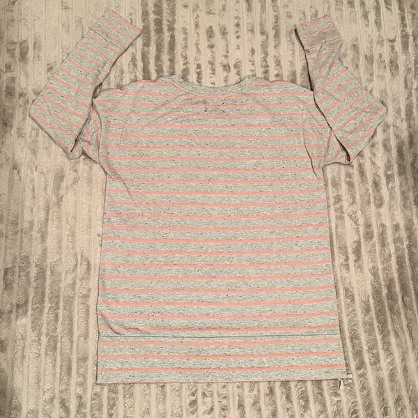 Lou & Grey Striped Long‎ Sleeve Top with Side Zip Detail Sz S - Image 3