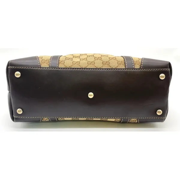 Gucci GG monogram canvas and leather tote - Image 6