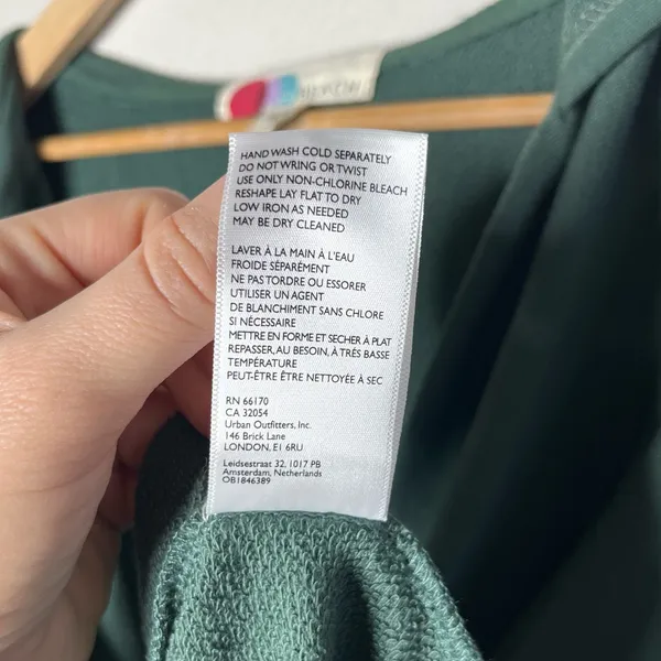 Free People Beach Forest Green Relaxed Oversized Wrap Hooded Sweater Hoodie - Image 10