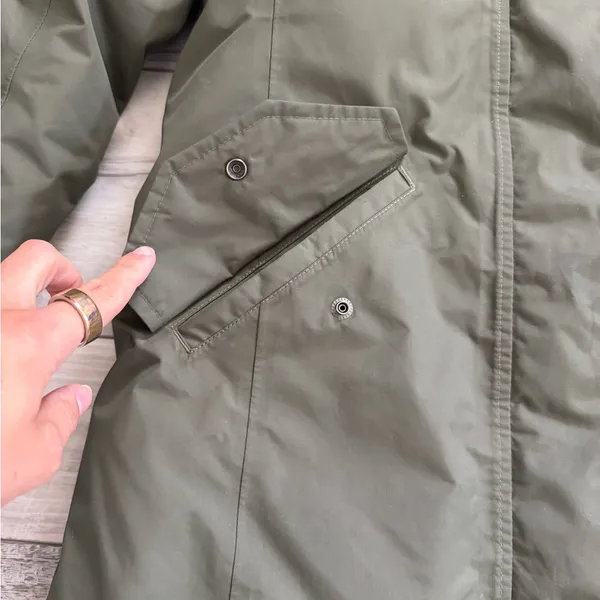North Face Pilson Parka 550 Down Gorpcore Outdoor jacket Olive Green size small - Image 4