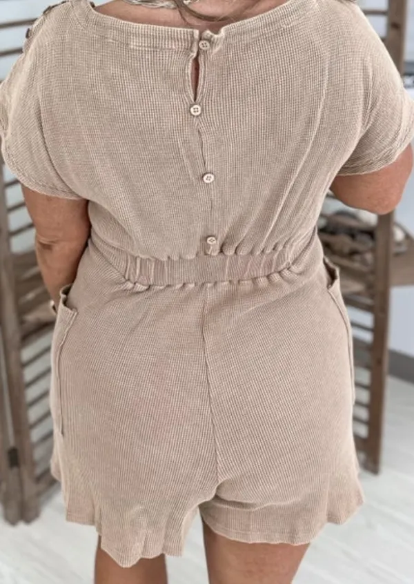 Women’s Acid Wash Romper - Image 2