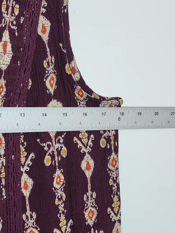 Knox Rose Purple Print Boho Mini Dress Size Medium Flaw - Image 8