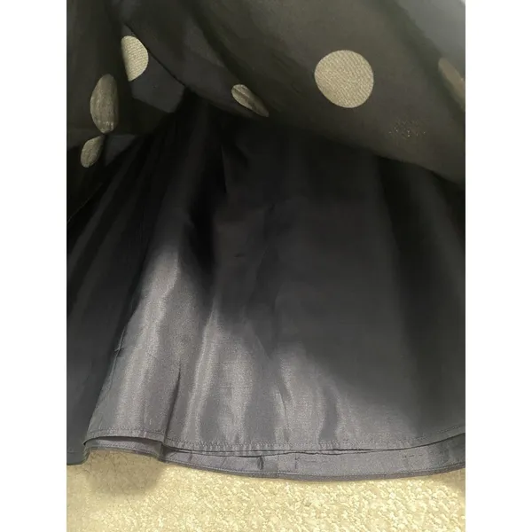 $448 KATE SPADE SPOTLIGHT V NECK BLACK & PINK POLKA DOT DRESS SIZE 8 A-Line - Image 16