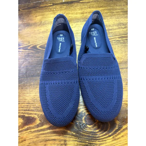 Time And Tru Navy Blue Knit Loafer‎ Flat Size 10 - Image 2