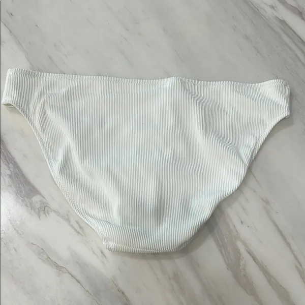 Aerie White Ribbed Bikini Bottoms - Image 5