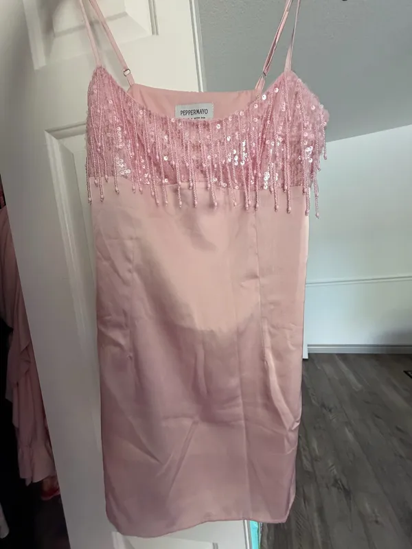 Peppermayo Blush Pink Mini Dress - Image 2