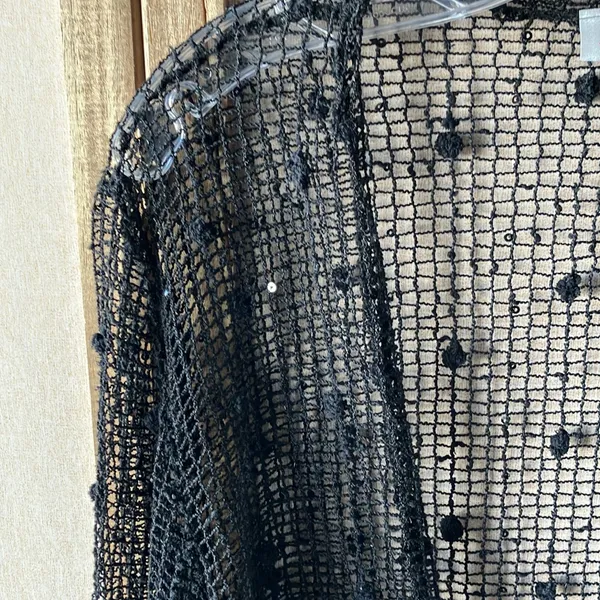 FINAL MARKDOWN Vejaiz Designs Black Knit cardigan small - Image 4