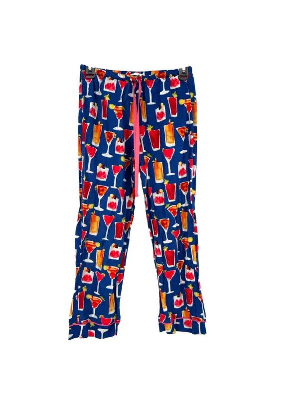 BedHead Mixed Drinks Cocktail Print Pajama Set Short Sleeve Capri Size Small - Image 5