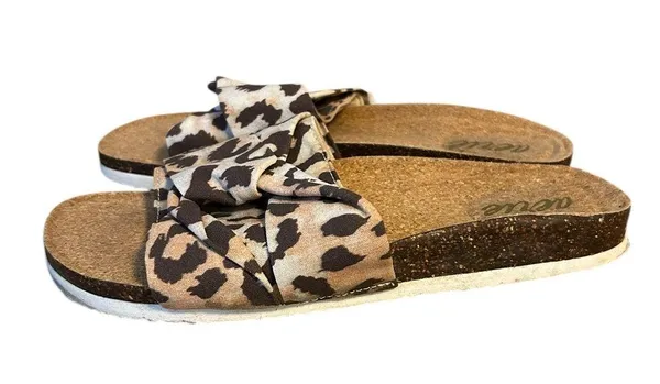 Aerie Leopard Print Cork Knot Slide Sandals - Image 5