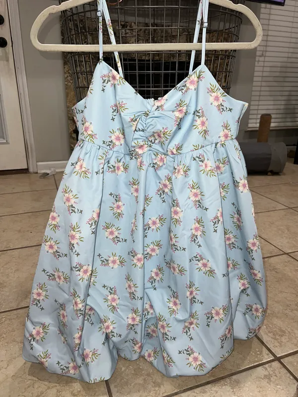 Free People Blue Mini Dress - Image 6