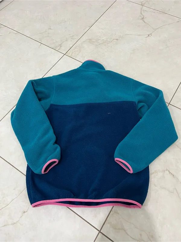 Patagonia Synchilla Snap-T Fleece Jacket Blue Teal Pink Pullover Size XS - Image 4