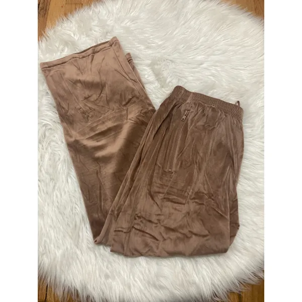 SKIMS Size Large Velour Track Pant in Sienna Women’s Lounge Sweat Pants NWT - Image 2