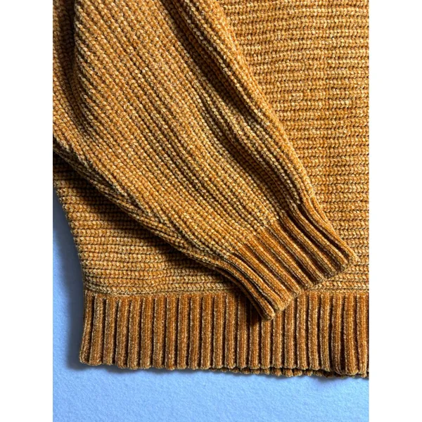 Forever 21 Mustard Yellow Chenille Knit Oversized Sweater Mustard Gold Medium - Image 5