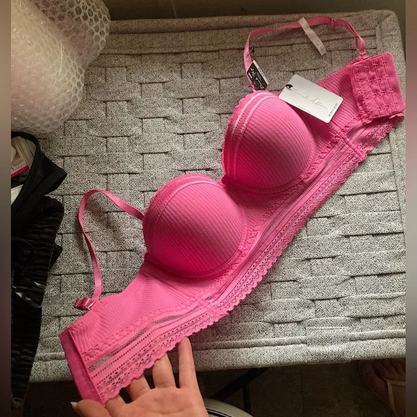 Pink Lace Bra Top Size 34C - Image 10
