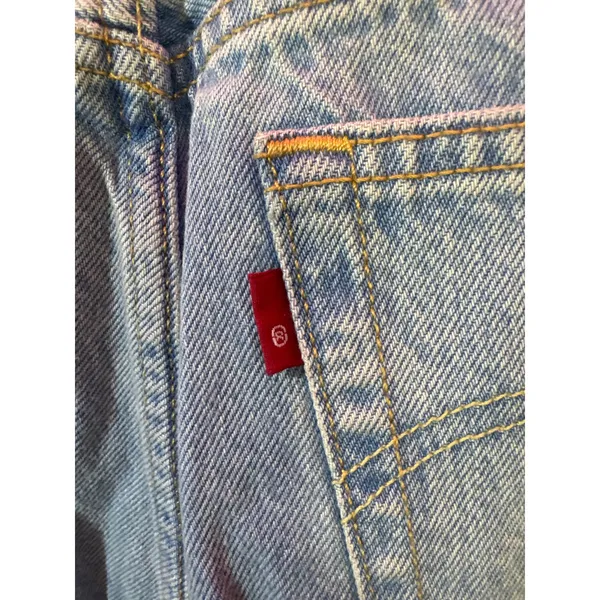 Levis 501 Original Fit Women Blue Denim Straight Leg Button Fly Jeans 31x30 - Image 8
