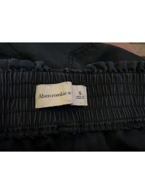 Abercrombie & Fitch Women’s S Navy Paperbag Jogger Pants Used Blue Lyocell - Image 5