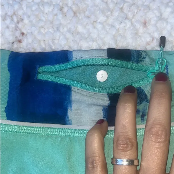 Lululemon Speed‎ Short 4-Way Stretch Menthol / Brush Strokes Harbor Blue 2 - Image 6