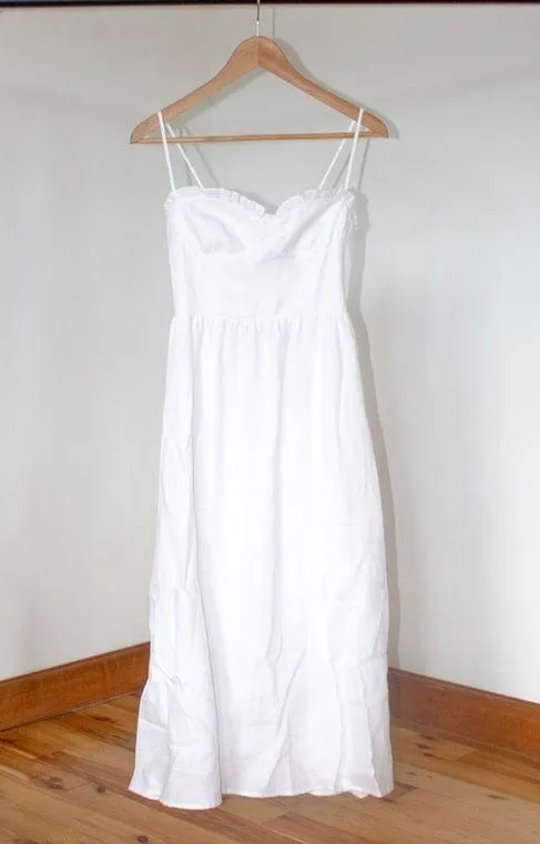 Reformation Prune Dress (White) - Image 3