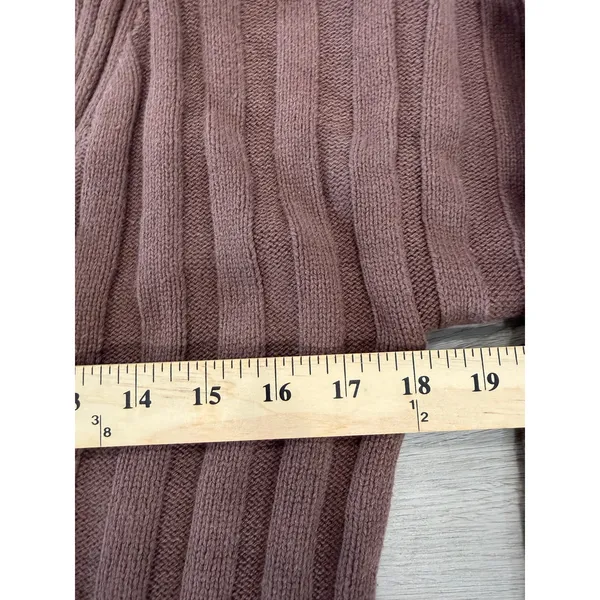 Anthropologie Sovere Chocolate Laced Knot Fisherman Sweater Oversized XS - Image 5